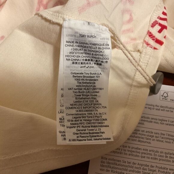 NWT TORY BURCH  FRUIT COTTON WOMAN T-shirts SIZE US XXL NEW WITH TAG​​​​​ - Picture 11 of 15